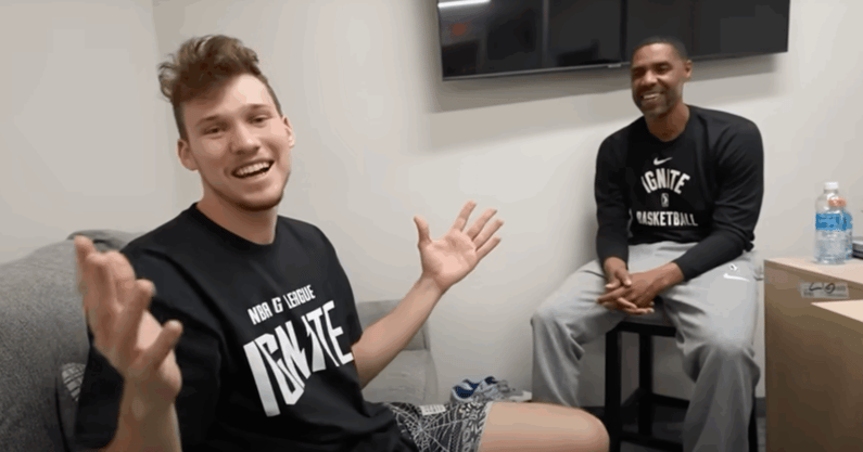 Jesser with Jason Hart (Photo via Jesser on YouTube)